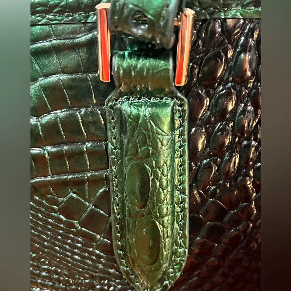 NWT Brahmin EVERGREEN Medium Asher Ombre Melbourne Tote